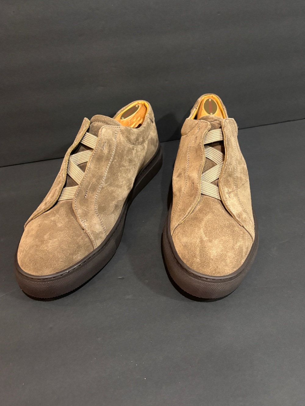 Myrqvist Alnö Taupe Suede Slip-On Sneakers Men's Size EU 43 / US 10